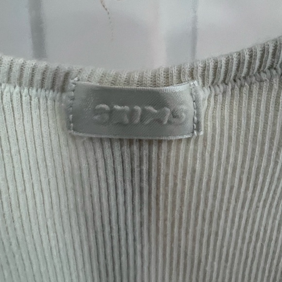 Skims Cotton Rib Tank in Bone | Size L - Picture 4 of 5